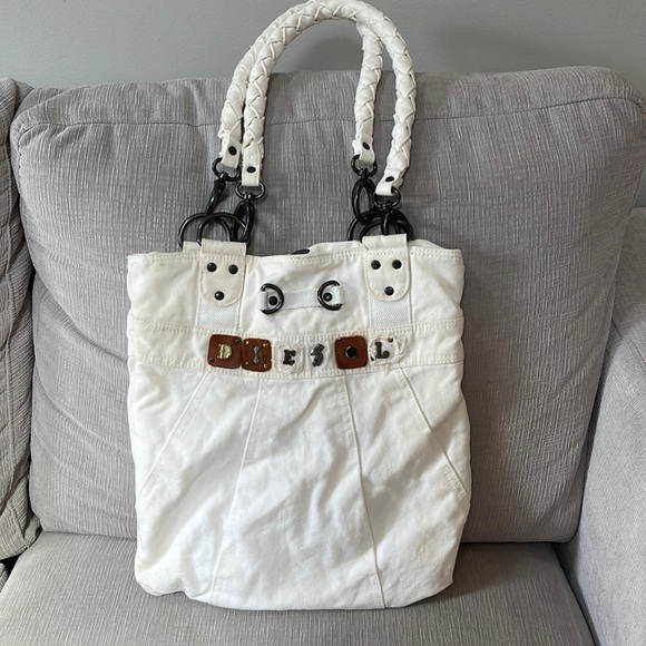 Diesel white tote. - Picture 1 of 4